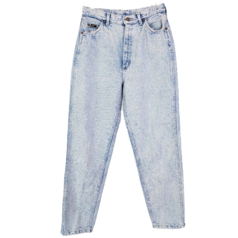 Vintage 80s Lee Riders Union Made Acid Wash Hi-rise Jeans Women's 14 Med